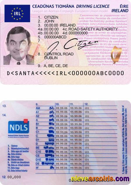 Ireland driving license